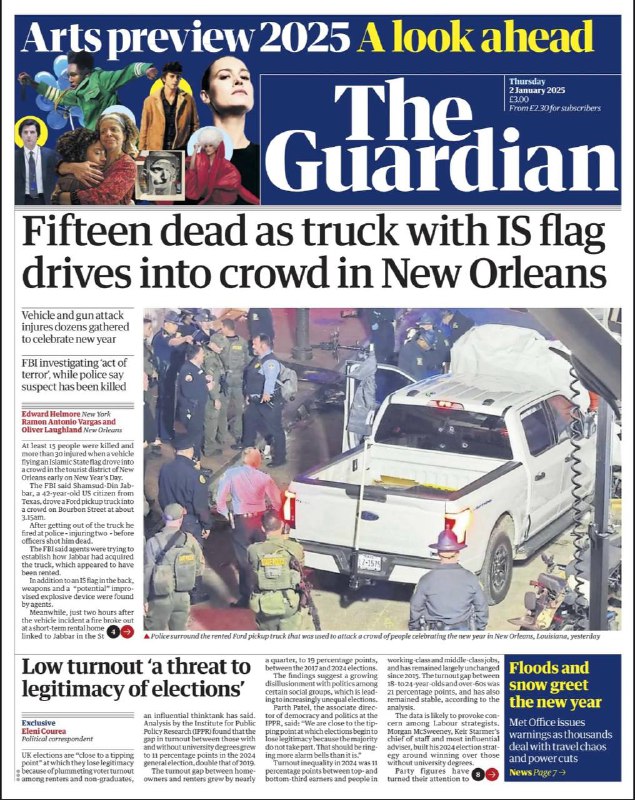 The Guardian-2.01.2025⚠️政治上特朗普政策受关注，国际与英国内部政治有新动态