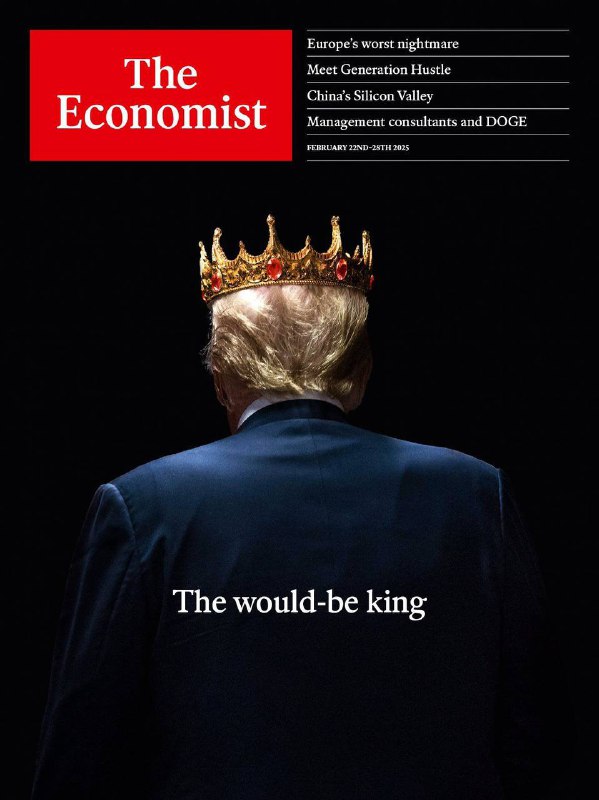 The Economist-22.02.2025⚠️美国与俄罗斯就乌克兰战争举行谈判，引发欧洲担忧，欧洲各国对后续行动意见不一；德国即将举行选举，结果可能影响欧洲政治格局；巴西前总统博索纳罗被指控政变；阿根廷总统米莱因推广加密货币陷入丑闻；韩国总统尹锡悦面临刑事审判；毛里求斯前总理因洗钱被捕；全球通胀有回升迹象，投资者对此感到担忧，各国央行面临政策调整压力；中国科技行业政策出现转变，政府鼓励私人企业发展；新研究揭示古代欧亚大陆的婚姻模式....📌Download             #经济学人