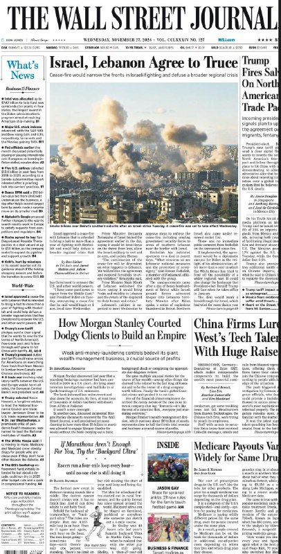 TheWallStreetJournal-27.11.2024👉Download#华尔街日报