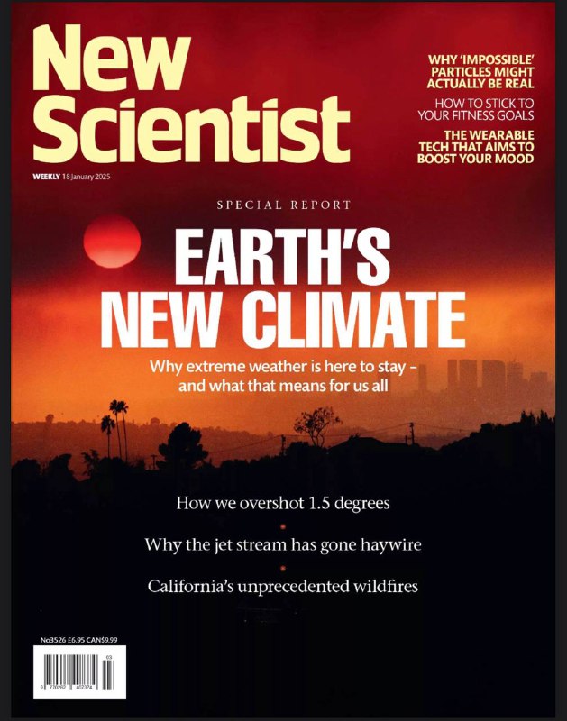New Scientist-18.01.2025⚠️2024年成为首个全球平均气温超工业化前1.5°C的年份；气候变化致使急流变得不稳定；基因编辑细胞治疗1型糖尿病的人体试验初显成效，编辑后的细胞能产生胰岛素且免受免疫系统攻击，但存在肿瘤隐患且细胞存活时长未知；发现类似泡泡纸的脂肪软骨，有望用于面部整形手术....📌Download          #新科学家