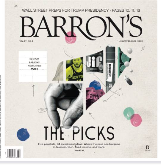 Barron's-20.01.2025⚠️联邦债务高企，国债规模翻倍，赤字增长显著，利息支出庞大；拜登任期结束时，股市和经济增长喜忧参半；银行在房贷业务中因房屋保险大多规避火灾损失风险，但长期前景受房地产市场影响；谷歌搜索面临 AI 助手威胁，虽积极应对，但搜索业务模式或被改变....📌Download              #巴伦周刊