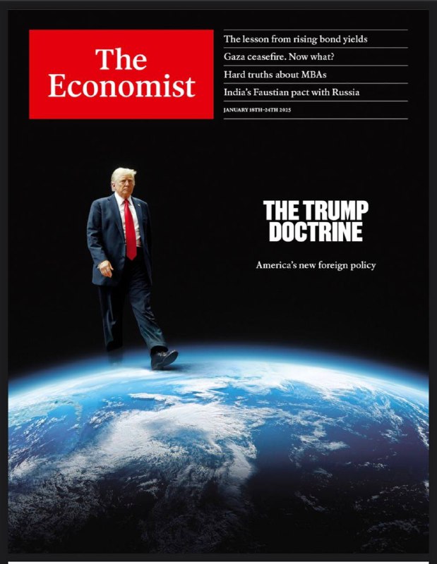 The Economist-18.01.2025⚠️哈马斯和以色列达成为期六周的停火协议；北约加强对海底电缆的保护；全球通胀与利率变化影响市场，美国通胀上升，美联储降息步伐或放缓；加密货币领域有新动向，Tether将总部迁至萨尔瓦多；海湾国家大力发展科技产业，在AI等领域加大投资....📌Download           #经济学人