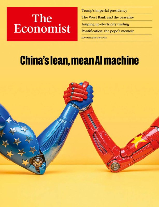 TheEconomist-25.01.2025⚠️特朗普就职美国总统，签署多项行政令，涉及退出国际组织、重启制裁、加强边境管控等，还赦免大量国会山骚乱者；泽连斯基在达沃斯演讲，呼吁欧洲加强安全保护，特朗普就俄乌冲突表态；特朗普上台后发布多项与商业相关的行政令，涉及能源、贸易、税收等领域；探讨中国AI发展对美国构成的挑战、美国“帝王式总统”现象、特朗普关税政策的危害、全球电网互联的意义....📌Download          #经济学人