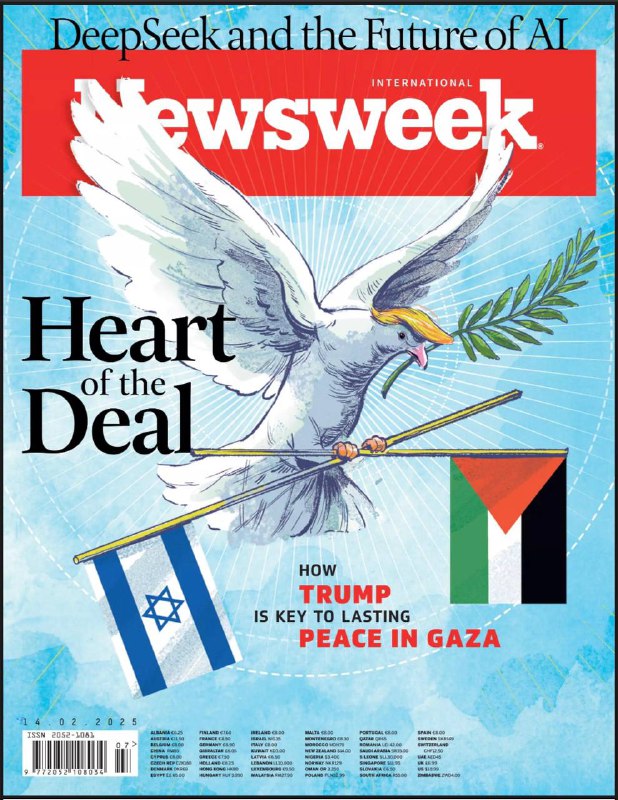 Newsweek-14.02.2025⚠️特朗普政府在多起国际事务中发挥关键作用；中国AI公司DeepSeek的崛起冲击美国科技行业；Truvian公司研发的桌面血液检测设备历经九年，有望突破传统检测局限；研究发现古罗马时期的铅污染严重，可能导致当时人们智商普遍下降....📌Download          #新闻周刊