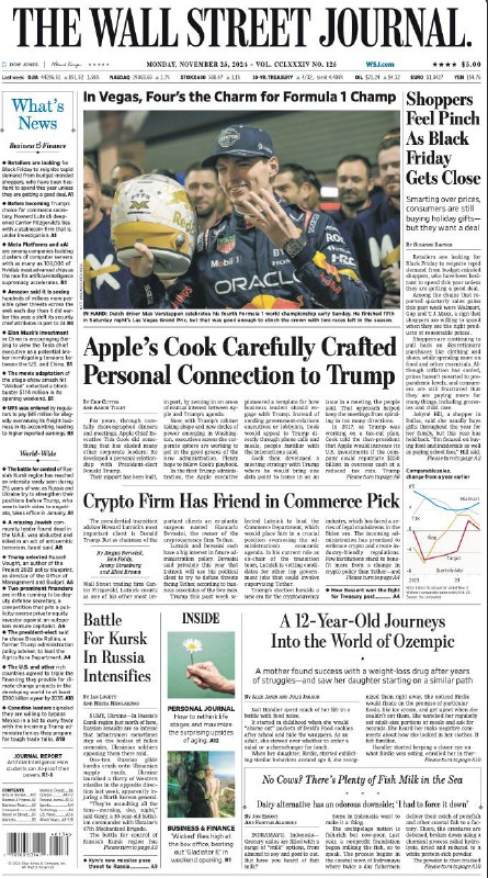 The Wall Street Journal-25.11.2024👉Download#华尔街日报