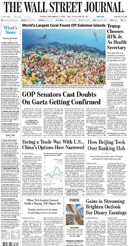 The Wall Street Journal-15.11.2024👉Download#华尔街日报