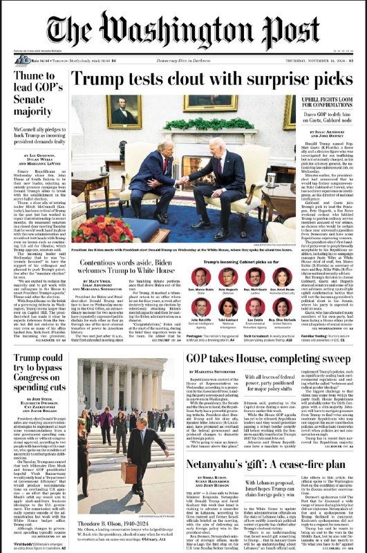 The Washington Post-14.11.2024👉Download#华盛顿邮报